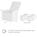 MESHA 100PC White Gift Boxes with Lids for Presents 6x6x4 Inch,Sturdy Bridesmaid Proposal Small Gift Box,Recyclable Paper Party Favor Gift Boxes Bulk for Wedding,Graduation,Birthday