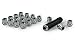 Gorilla Automotive 20023SD Acorn Open End Chrome Small Diameter Lugs (12mm x 1.25 Thread Size) - Pack of 20