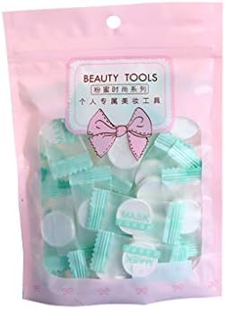 Hotaluyt 30PCS/Set Portable Facial Cotton Compressed Masque Disposable Wrapped Masks Sheets Tablets for DIY Skin Care (Random Color)
