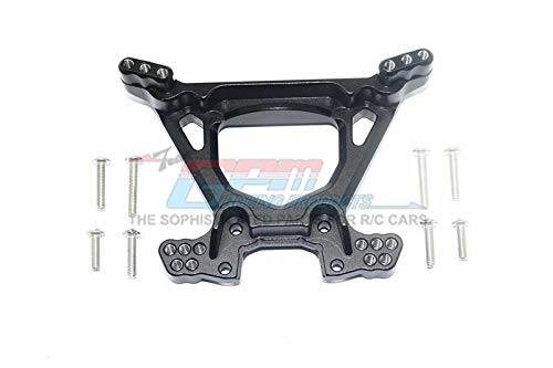 GPM Traxxas Rustler 4X4 VXL (67076-4) Upgrade Parts Aluminum Rear Shock Tower - 1Pc Set Black