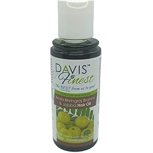 Davis Finest Hair Growth Oil, Herbal Ayurvedic Natural Hair Oil with Amla Bhringraj Brahmi & Jojoba Seed Oil for Healthy…