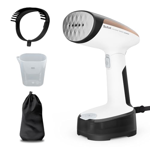 Tefal Access DT3052G0, Tragbarer Verdampfer mit Dampfbeutel, ultrakompaktes Design, klappbarer Kopf, 15 Sekunden einsatzbereit, 1300 W, Dampfausstoss bis zu 20 g/min, leicht,