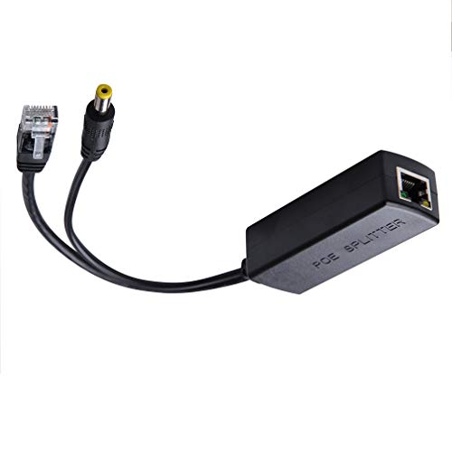 2-Pack Active PoE power over ethernet Splitter Adapter 48V to 12V, IEEE 802.3af Compliant 10/100Mbps PoE Splitter With 12V output for Surveillance Camera, ipolex