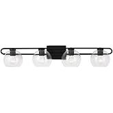 Generation Lighting 4455704-112 Codyn Vanity, 4-Light 240 Total Watts, Midnight Black