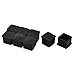Antrader 1 Inch x 1 Inch Square PVC Covers Furniture Foot Table Chair Leg End Cap Cover Tip Protectors Black, Pack of 12
