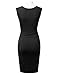 DRESSIS Women's Sleeveless Cowl Neck Slim Midi Sheath Dress S to 3XL (12 Colors)