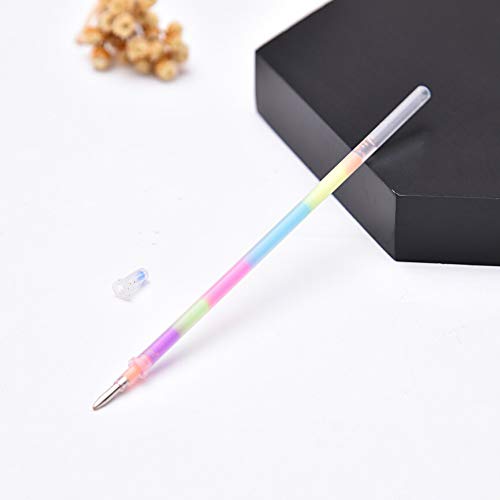 image for Buolo-Stationery Rainbow Gel Highlighters Markers Clear View Ink Ballp