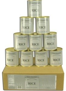 Future Essentials Long Grain White Rice, Uncooked – Case of 12 #2.5 Cans (24 oz Each, 18 lbs Total) – 25-Year Shelf Life – Shelf-Stable, Bulk Emergency Food Storage, Survival & Prepping Supply, grown in the USA