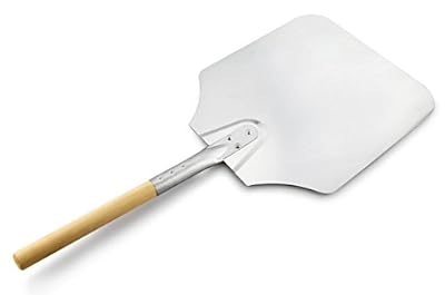 Koolee 16 Inch x 18 Inch Aluminum Pizza Peel with Wood Handle Luxury Paddle for Baking Homemade Pizza and Bread