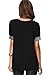 Sarin Mathews Women's Casual Round Neck Loose Fit Short Sleeve T-Shirt Blouse Tops Black XL