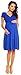 Zeta Ville - Women's Maternity Wrap V-Neck Summer Dress - Short Sleeves - 108c (Royal Blue, US 10, L)