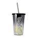 Dragon Ball Z VEGETA Plastic Travel Tumbler Cup/Carnival Cup with Earrings Molded Ice Cubes, Brand New, Grey colored, Set of 1, 16oz