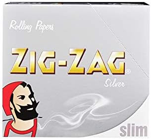 ZIG ZAG Silver Slim King Size Cigarette Tobacco Rolling Paper - Pack of 50, 100 g - Image 3