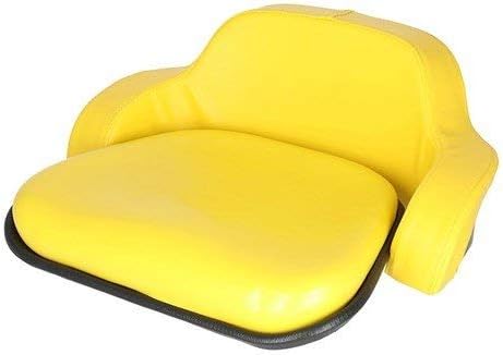 Amazon Com Seat Cushion Set 2 Piece Steel Back Vinyl Yellow Compatible With John Deere 2755 2355 4000 2640 2020 1520 7700 2030 4230 2155 820 2350 2040 4020 2555 4320 830 830 2630 2750 2550 1530 1020 2955 2440 Garden Outdoor
