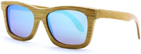 AYA Original Bamboo Wood Sunglasses. Sport And Fashion Eyewear For Men And Women (blue s)