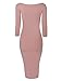 TAM WARE Womens Classic Slim Fit Bodycon Midi Dress TWCWD059-INDIPINK-US XL