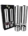 Hunslow 2-Pack Automatic Pepper Mill - Stainless Steel Electric Salt and Pepper Grinder | Set of 2 Mills primary