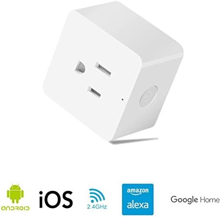 Mini Wifi Smart Plug Socket, Hompie Smart Switch Power Outlet Timing Function, Compatible with Amazon Echo Google Assistant by Voice Control,No Hub Required, Control Your Devices from Anywhere(1 Pack)