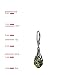 Sterling Silver Green Amber Drop Earrings Necklace Set 18 Inches