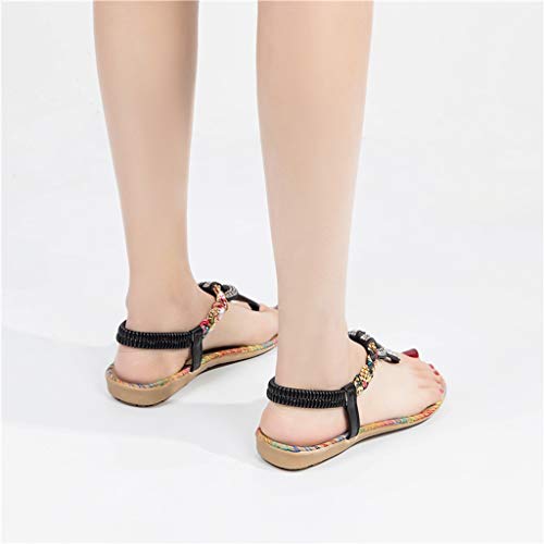 Women Fashion Crystal Sewing Roma Style Slipper Sandals Casual Shoes - Thumbnail 5
