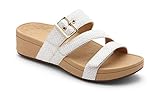 Vionic Women's Pacific Rio Platform Sandal White Snake 9 M US