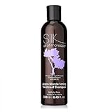 SILK OIL OF MOROCCO BLONDE TONING SHAMPOO - BEST BLONDE SHAMPOO, TONER FOR BLONDE HAIR, ASH BLONDE TONER - SILVER SHAMPOO / VIOLET SHAMPOO / PURPLE SHAMPOO
