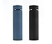 Stainless Steel Water Bottle Tumblers: BPA Free, Vacuum Insulated Travel Mug with Lid and Removable Fruit and Tea Filter for Hot or Cold Beverages - 17 oz. Infuser Bottles Set of 2 (black and blue)