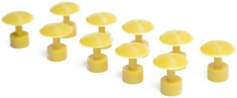 Glue Pulling Tabs - Nickel Sized Yellow Spiral Tabs - 10 Count - PDR Tools