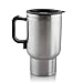 Heated Travel Mug for Vehicle, Ixaer Auto Coffee Thermos Travel Car Charger Coffee Mug Car Heated Cup Vacuum Insulated Stainless Steel Cups for Heating Water with Airtight Lid Auto Charger 12V Coffee