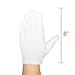 Paxcoo 6 Pairs White Cotton Gloves for Cosmetic Moisturizing Coin Jewelry Inspection Hand Spa – Medium Size