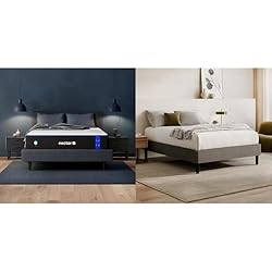 Nectar Full 12” Mattress with Bed Frame - Grey