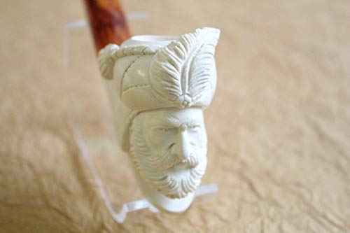 Handcrafted Meerschaum Tobacco Pipe, Pipe Sultan King Tzar Head, Hand Carved by Handmade Studio