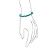 Bling Jewelry Semi Precious Stabilized Turquoise Round Bead 8MM Stretch Bracelet For Women Men Teen Unisex Single Strand Stackable