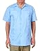 Squish Cuban Style Guayabera Shirt, Light Blue, XL
