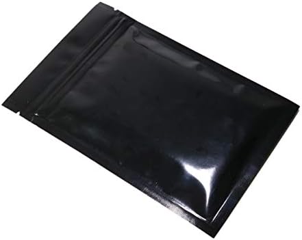 Fresherpack Ltd 100x Black 3" x 4" Mylar Foil Zip Lock Bags (7.5cm x 10cm) Smell Proof