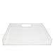 Acrylic Tray spill-proof square breakfast, lunch, dinner, food, tea, coffee, party serving tray & decorative display with handles – Clear