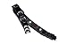 Mealguet Jewelry Stainless Steel Black Carbon Fiber Enamel Masonic Freemason Magnetic Bracelets for Men, Black