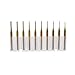 SHINA 10 Titanium Coat Carbide 0.6mm-1.5mm End Mill Engraving Bits CNC Rotary Burrs Set (ST0.6-1.5mm-10Ti)