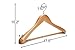 JS HANGER Wooden Suit Hangers, 3 Pack Extra-Wide Shoulder wood Coat Hangers with Non Slip Pant Bar, Extra Smooth and Splinter Free Natural Finish
