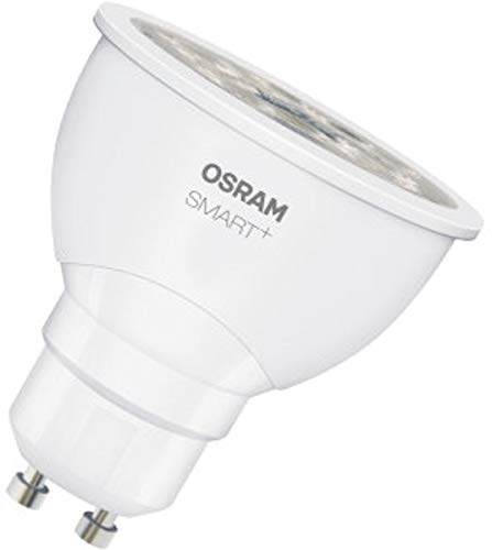 OSRAM Smart+ LED, ZigBee GU10 Reflector, warm white to daylight (2000K - 6500K), Farbsteuerung, Directly compatible with Echo Plus and Echo Show (2. Gen.), Compatible with Philips Hue Bridge