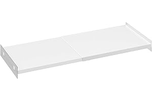 WEJIPP Closet Tension Shelf Expendable Cabinet Organizer Storage Shelf Heavy Duty Metal DIY Shelf Divider Separator for Cabinet Wardrobe Cupboard Kitchen Bedroom