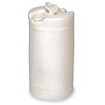 BayTec 15 Gallon White Plastic Barrel, Great as a Water Barrel or Other Liquid Container, Food Grade Material