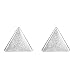Minimalist 925 Sterling Silver Small Lovely White Triangle Post Stud Earrings