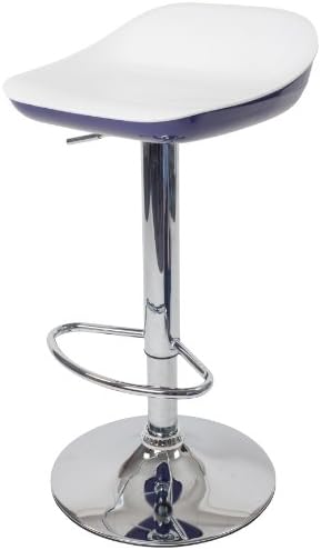 DF Sales Lamboro Lazio Bar Stool, White/ Purple by DF Sales