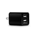 DP Audio Video WC210BL Dual USB Wall Charger for iPad, iPhone and USB Powered Device (Black)