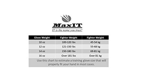 MaxIT Boxing Training Gloves for Kickboxing Punching Bag Mitt Sparring MMA Muay Thai or Fighting Sports - Blue 8oz