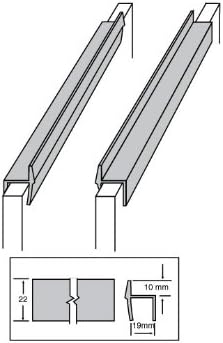 Custom Accents Pvc Hanging File Rail For 3/4" Drawer Sides 2 Feet Long White (Sold Per Each)