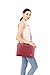 MOSISO Polyester Messenger Shoulder Bag with Adjustable Depth at Bottom Compatible with 15-15.6 Inch Laptop, Pure Red