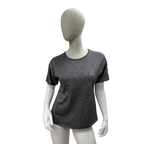 Star Vixen Women's Short Sleeve Top - Scoop Neck Pocket Tee With Keyhole Back Design