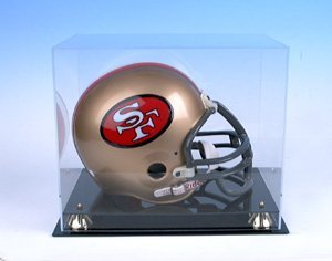 Cardboard Gold Deluxe Acrylic Football Helmet Display Case with Mirror Back
